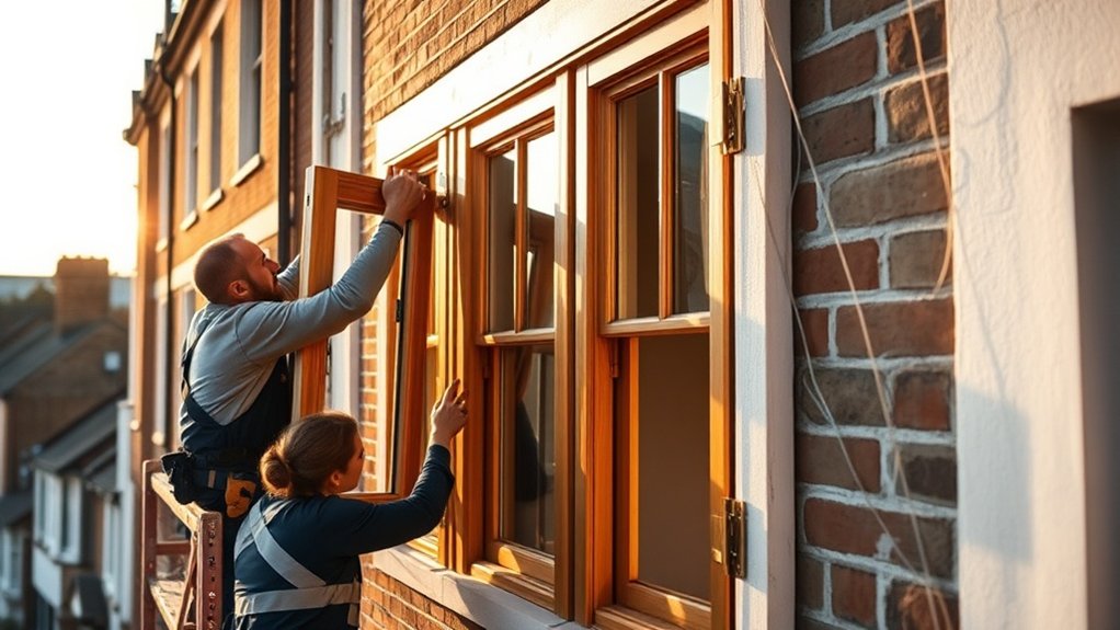 Wooden Window Installation Parson's Green